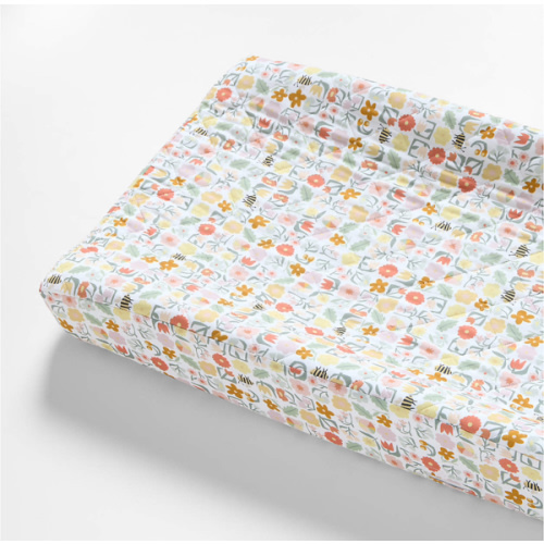 Stay Cool Flora Organic Cotton Baby Changing Pad Cover