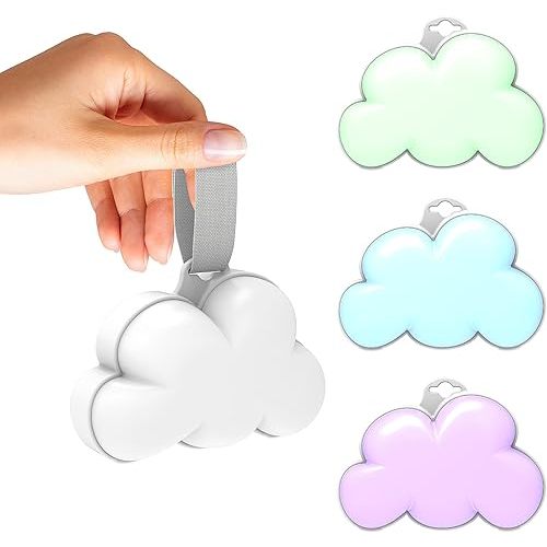 Pure Enrichment PureBaby Cloud Portable Sound Machine and Night Light - 15 Soothing Sounds, Travel Friendly, Battery Operated, Ideal for Baby and Kids on The Crib, Stroller, Headrest, and More