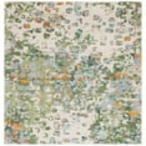 SAFAVIEH Monaco Driskoll Abstract Area Rug, Sage/Rust, 6'7" x 6'7" Square