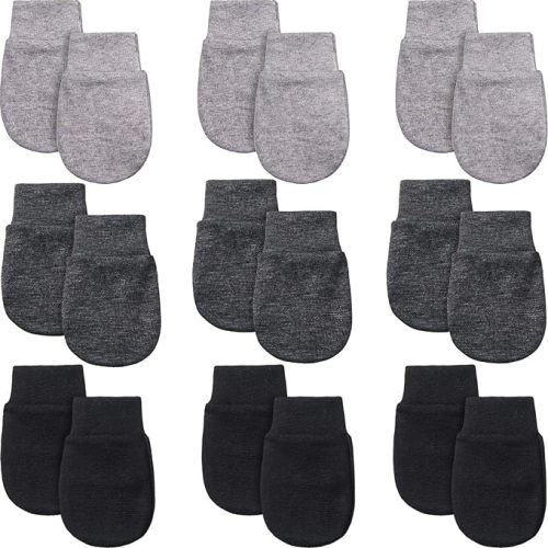 9 Pairs Newborn Baby Mittens Infant Toddler Gloves No Scratch Mittens Unisex Cotton Gloves for 0-6 Months Baby Boys Girls