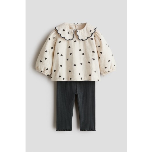 2-piece Blouse And Leggings Set, 6M