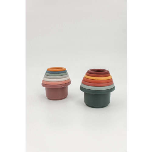 Silicone Stacking Cups | Rust – Carter B's Baby Boutique