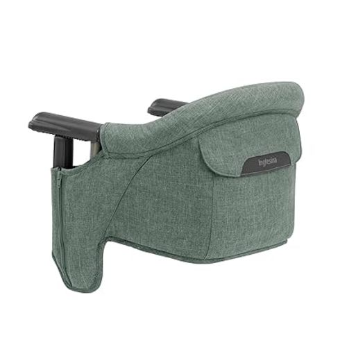 Inglesina Fast Table Chair - Award-Winning Baby High Chair for Eating & Dining -Compact, Portable & Foldable -Leaves No Scratches -for Babies 6-36 Months & 1-3 Year Old Toddler -(Pine Green Mélange)