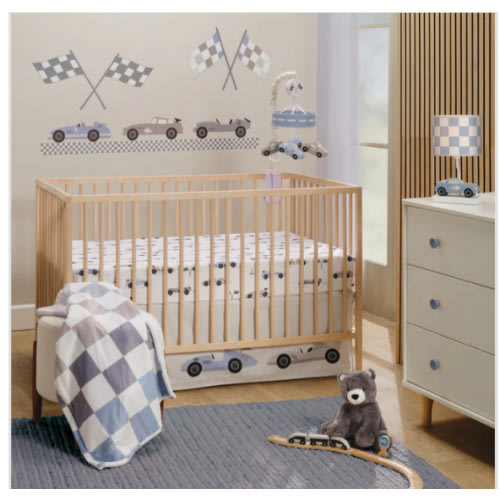 Little Racer 3-Piece Cars/Transportation Baby Crib Bedding Set – Lambs & Ivy