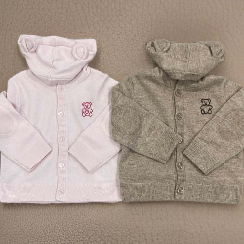 Le Fasheri Hooded Cashmere Hand Embroidered Baby Bear/Name Sweater