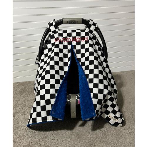 Car Seat Canopy Baby Boy Race Car Nursery Theme Girl Car Seat Canopy Race Car Girl Checkered Flag Baby Dirt Bike Motocross