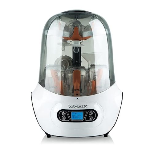 Baby Brezza Baby Bottle Sterilizer and Dryer Machine – Electric Steam Sterilization - Universal Fit - Pacifiers, Glass, Plastic, and Newborn Feeding Bottles