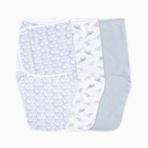 Aden + Anais Essentials Cotton Wrap Swaddles (3 Pack) - At Sea, 0-3 Months, 3
