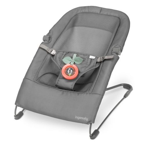 Ingenuity Stow & Go Compact Folding Baby Bouncer and Rocker - Gray