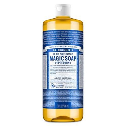 Dr. Bronner's Magic Pure Castile Liquid Soap Bodywash - Peppermint - 32 fl oz