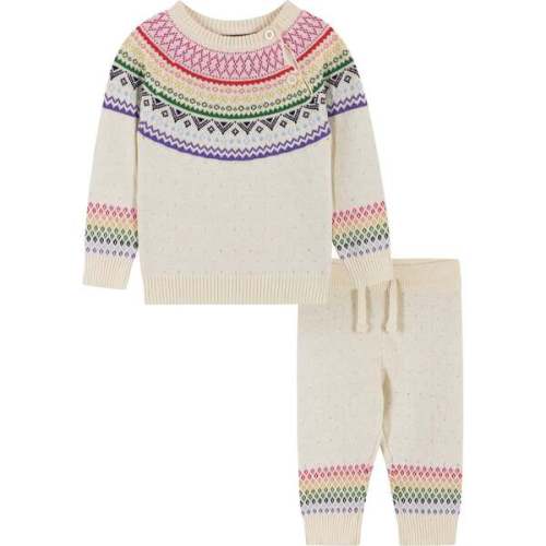Infant Holiday Rainbow Sweater & Legging Set, Cream - Andy & Evan | Maisonette