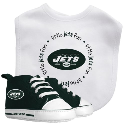 Baby Fanatic 2 Piece Bid And Shoes - Nfl New York Jets - White Unisex Infant Apparel