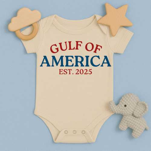 Gulf of America Baby Bodysuit - Cute Infant Jersey One Piece for Newborns, Baby Shower Gift, Summer Outfit, 4th of July, USA Pride