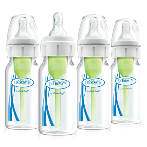 Dr. Brown's Natural Flow Options+ Anti-Colic Baby Bottle, Narrow, 4 oz, 4 PK