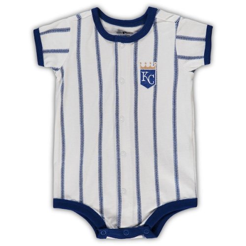 Kansas City Royals Newborn Power Hitter Short Sleeve Bodysuit - White/Royal