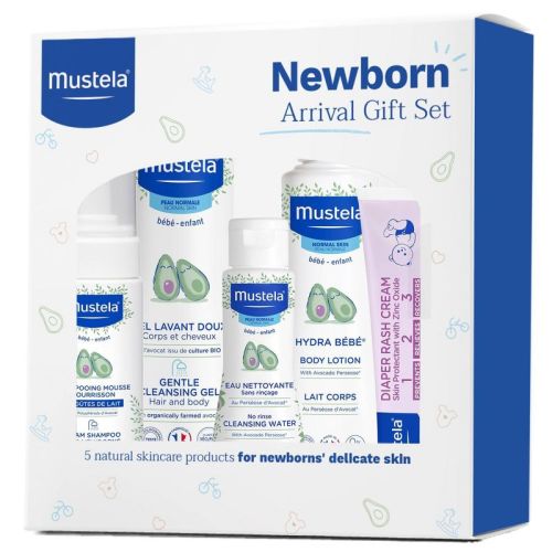 Mustela Newborn Arrival Baby Bath and Body Gift Set - 5ct
