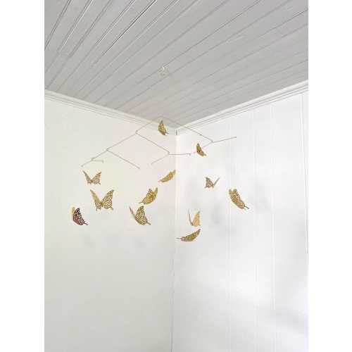 Gold Butterfly Mobile