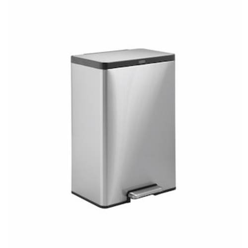 Rubbermaid 12-Gallon Silver Metal Indoor Kitchen Step Trash Can 2196860 at Lowes.com