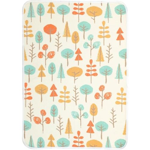 haakaa Waterproof Changing Pad Liners, 100% Cotton, Soft & Breathable (1pc, 19.5" x 27.5" Autumn Glade)