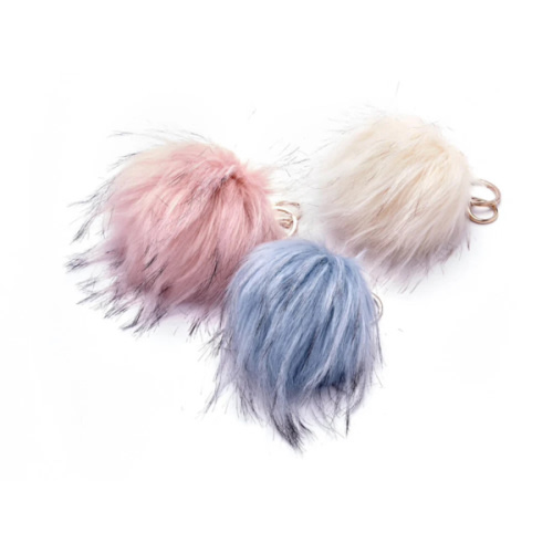 Faux Fur Pouf Bag Charm