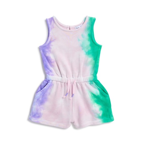 Snowcone Tie Dye Terry Romper, 6-12M