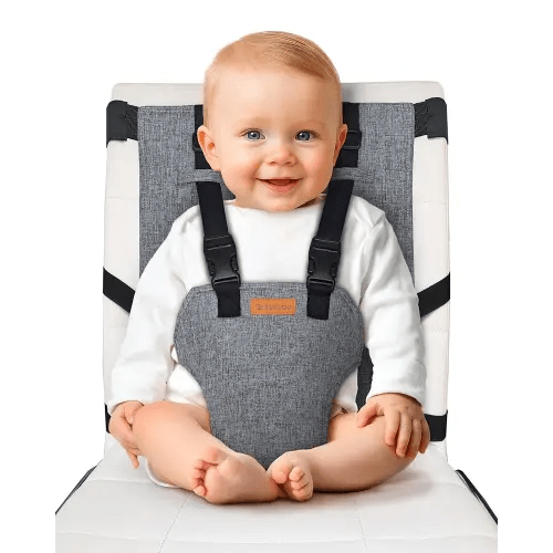 liuliuby Compact Travel High Chair | Portable High Chair for Baby | Baby Travel Essential Harness Seat | Must Haves for Vacations, Restaurants, Family Visits with Babies | Portable Highchair Seat