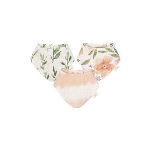 3-Pack Cotton Muslin Bandana Baby Bibs
