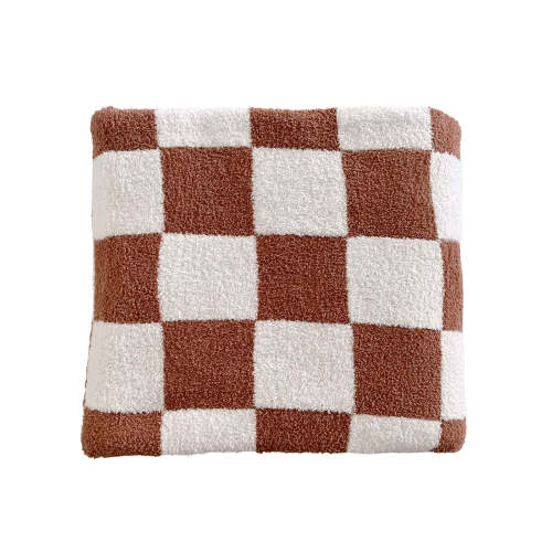 Phufy® Bliss Checker Sofa Blanket, Nutmeg