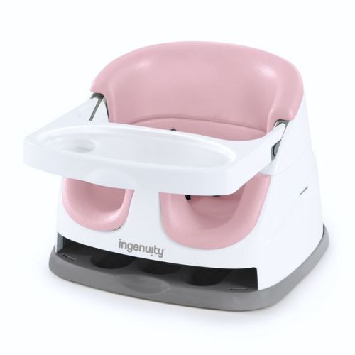 Ingenuity Baby Base 2-in-1 Booster Feeding And Floor Seat With Self-storing Tray - Cashmere