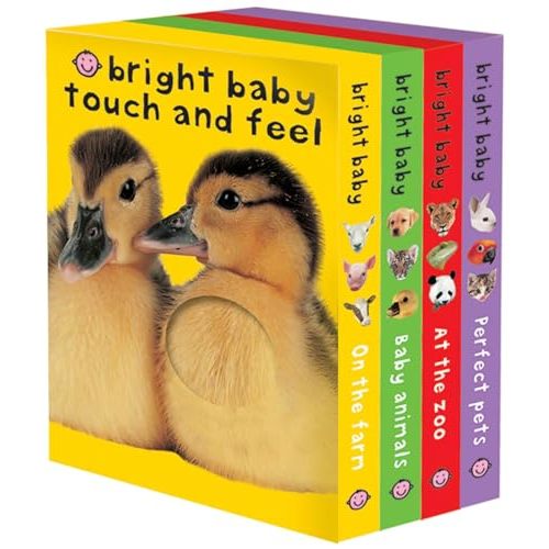 Bright Baby Touch & Feel Boxed Set: On the Farm, Baby Animals, At the Zoo and Perfect Pets (Bright Baby Touch and Feel)