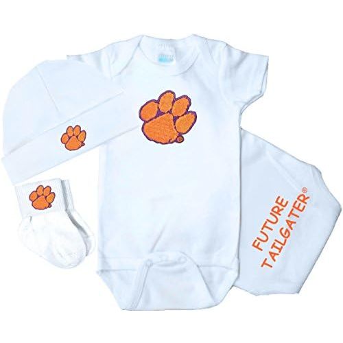 Clemson Tigers 3 piece Baby Clothing Set