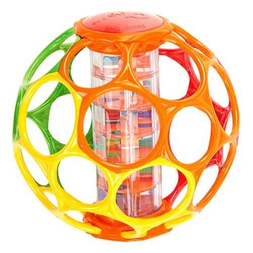 Oball Bright Starts Rollin' Rainstick Rattle Easy-Grasp Toy, Ages 3 Months +