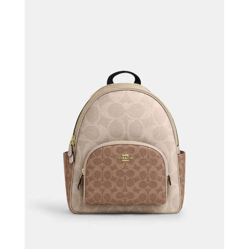COACH® Outlet | Court Backpack In Blocked Signature Canvas