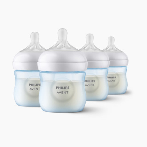 Philips Avent Natural Baby Bottle with Natural Response Nipple - Blue, 4 Oz, 4