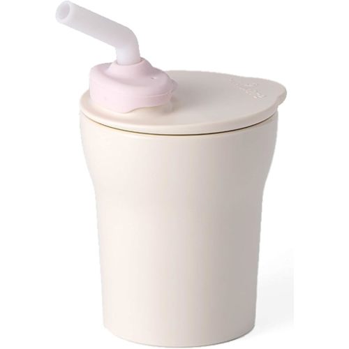 Miniware 1-2-3 Sip! Training Cup for Baby Toddler Self Feeding & Development, Tiny Cup Perfect for Baby Led Weaning, Non Drip Lid, Eco-Friendly, BPA Free, Dishwasher Safe in Vanilla + Cotton Candy