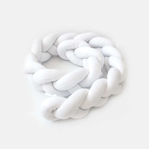 Baby Bed Bumper Braided white 2m/3m/4m – Llama Lola Kids