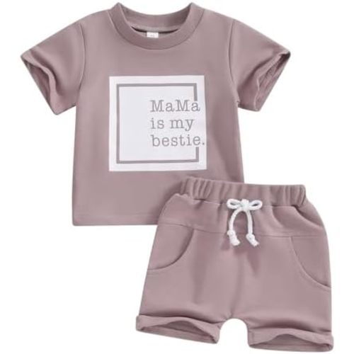 Toddler Baby Girl Outfit Newborn Girl Summer Clothes Short Sleeve T Shirt Checkerboard Top Set Elastic Waist Shorts