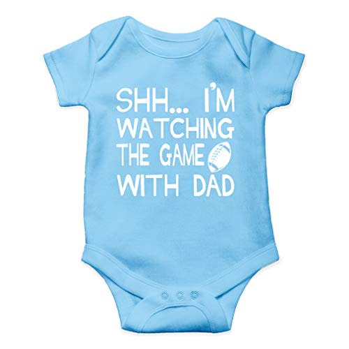 AW Fashions Shh... I'm Watching The Game With Dad - Football Buddy - Funny Infant One-piece Baby Bodysuit