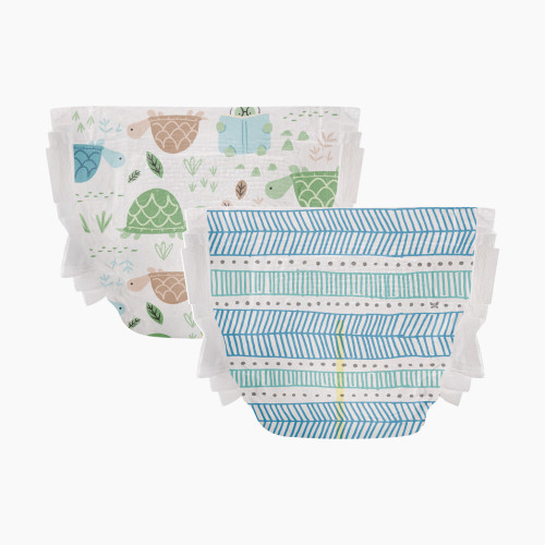 The Honest Company Clean Conscious Disposable Diapers - Turtle Time + Dots+Dashes, Size 2, 72 Count