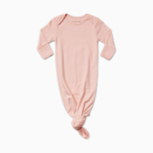 Tiny Kind Organic Cotton Knotted Gown - Cloud Pink, 0-3 M