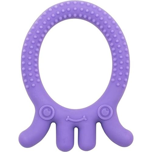 Dr. Brown's Flexees Friends Silicone Teether, Purple Octopus