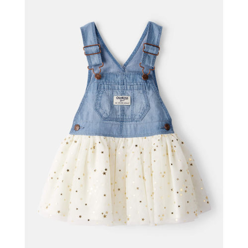 Baby Girl Chambray Tulle Skirtall - Blue/Cream - OshKosh B'gosh | Carter's