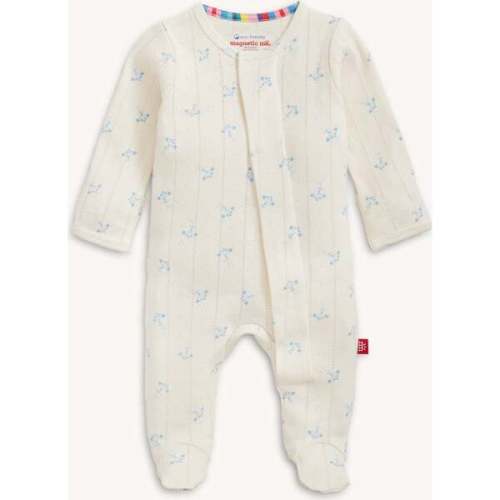 Airplanes Pointelle Magnetic Footie