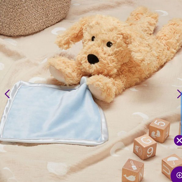 Golden Dog Security Blankie Warmies | Baby Blanket | Security Blanket for Infants