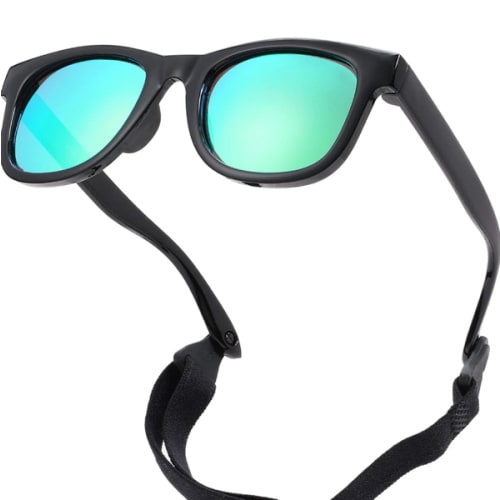 COASION Bendable Flexible Polarized Newborn Baby Sunglasses with Strap for Infant Boys Girls Age 0-12 Months CA8042