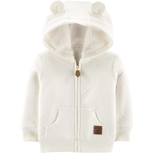 Simple Joys by Carter's Unisex Babies' Hooded Sweater Jacket with Sherpa Lining