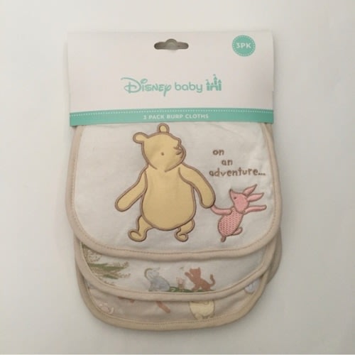Burp Cloths 3 pack Winnie the Pooh Theme NEW | Disney Baby