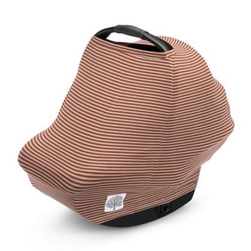 Parker Baby Co. 4 In 1 Car Seat Cover - Clay/Alpaca Stripes