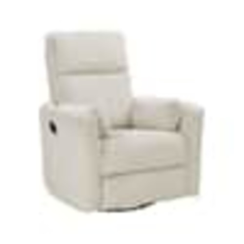 Lazzara Turbo Beige Corduroy Fabric Manual Swivel Glider Recliner 8555BE-1SW