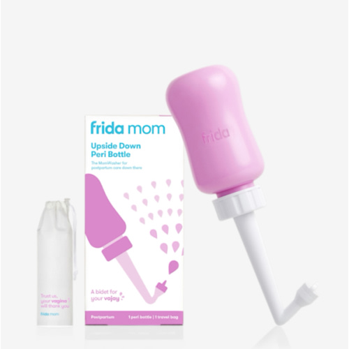 Frida Mom Upside Down Peri Bottle for Postpartum Care, Portable Bidet Perineal Cleansing and Recovery for New Mom, The Original Fridababy MomWasher